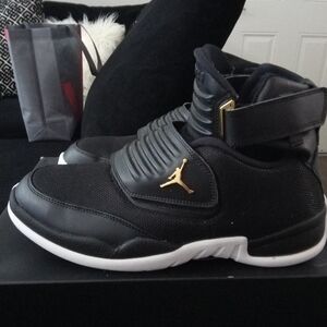 Jordan Next Generation Black and Gold High-Top Sneakers with Padded Ankle